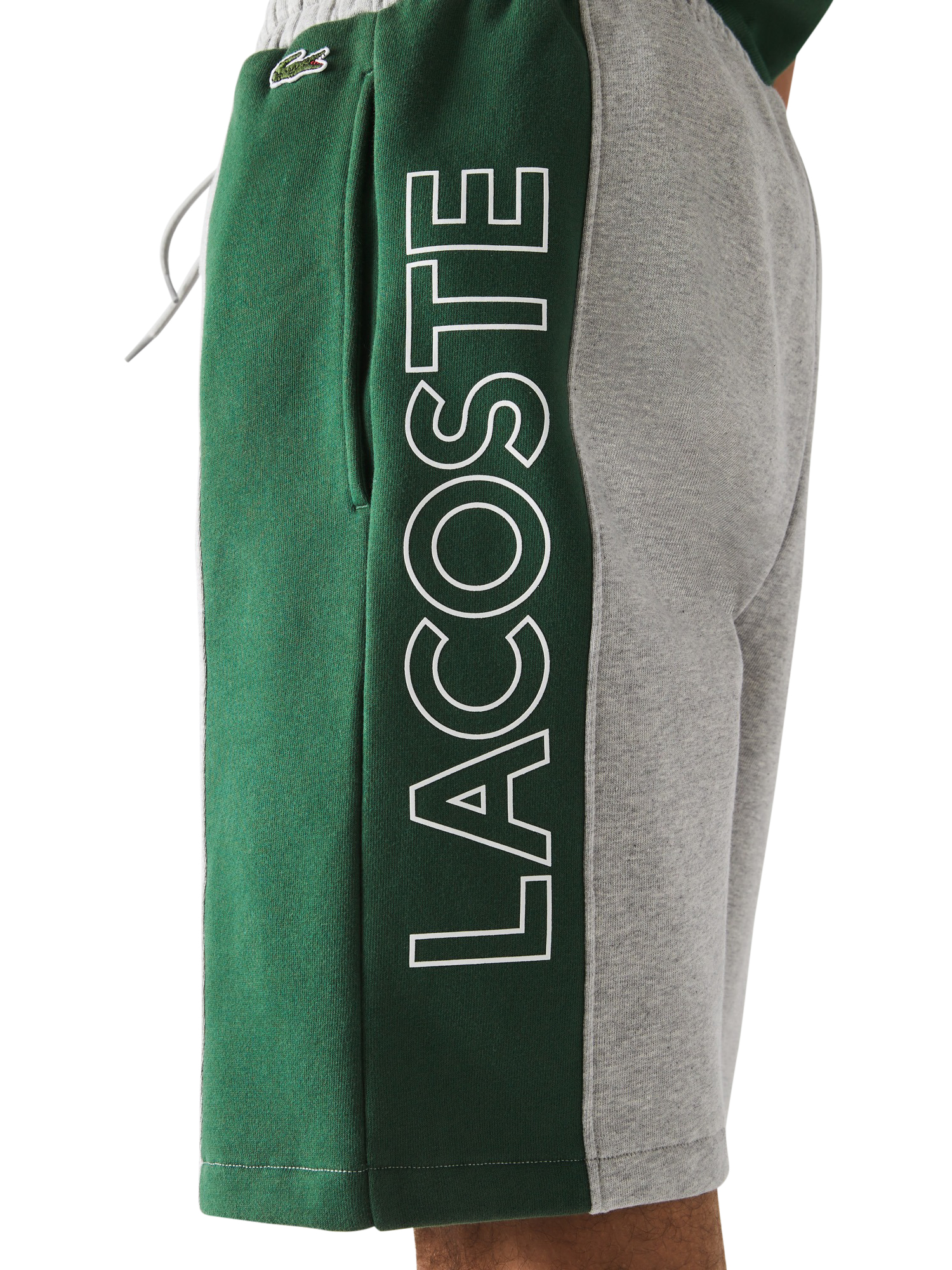 

Мужские фирменные шорты Lacoste из смесового хлопка и флиса HKB-4XL, Grey chine/blue/green, Shorts