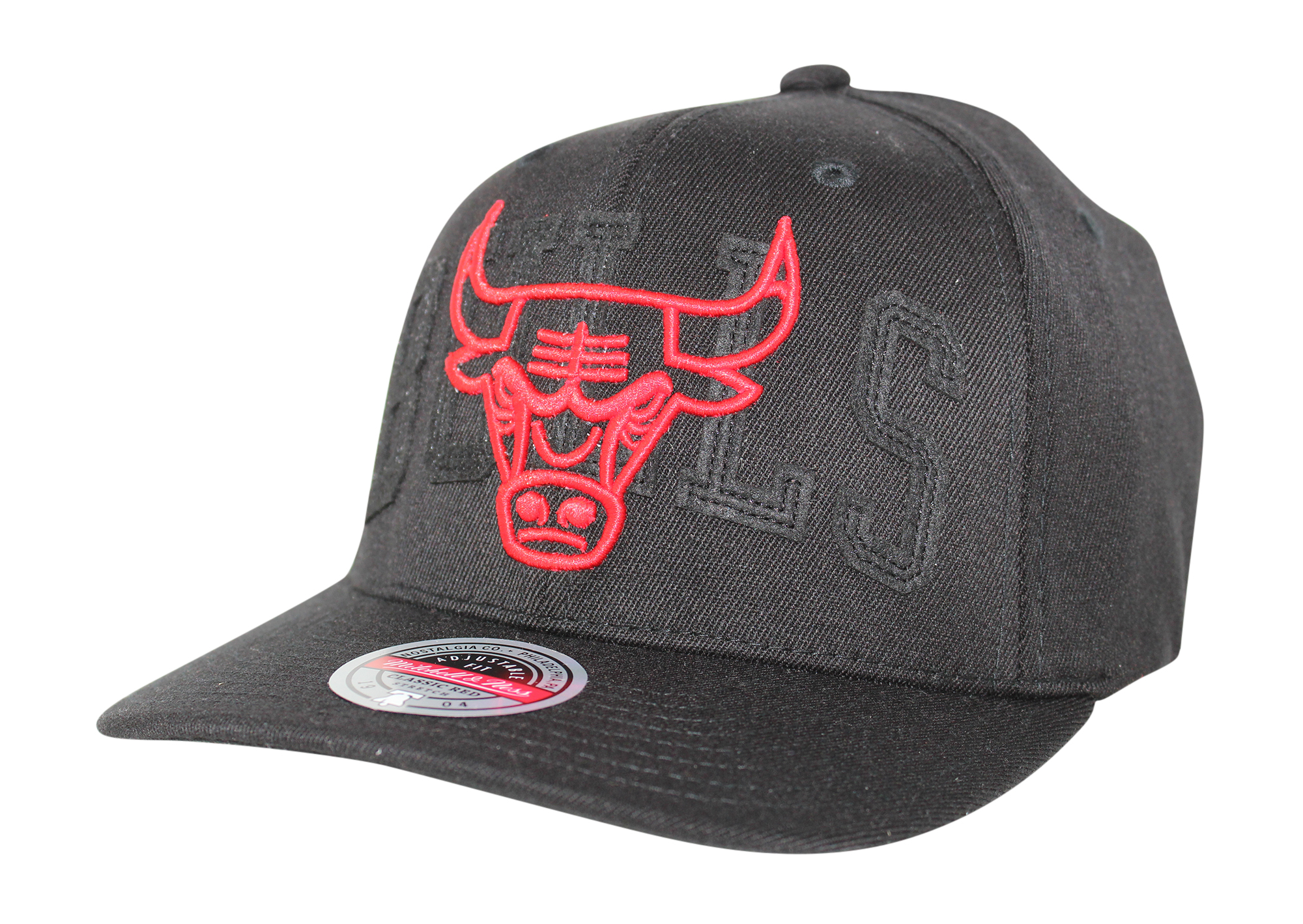 

Регулируемая кепка Mitchell - Ness NBA Double Triple Redline Snapback CBU-BLK, Chicago bulls, Snapbacks