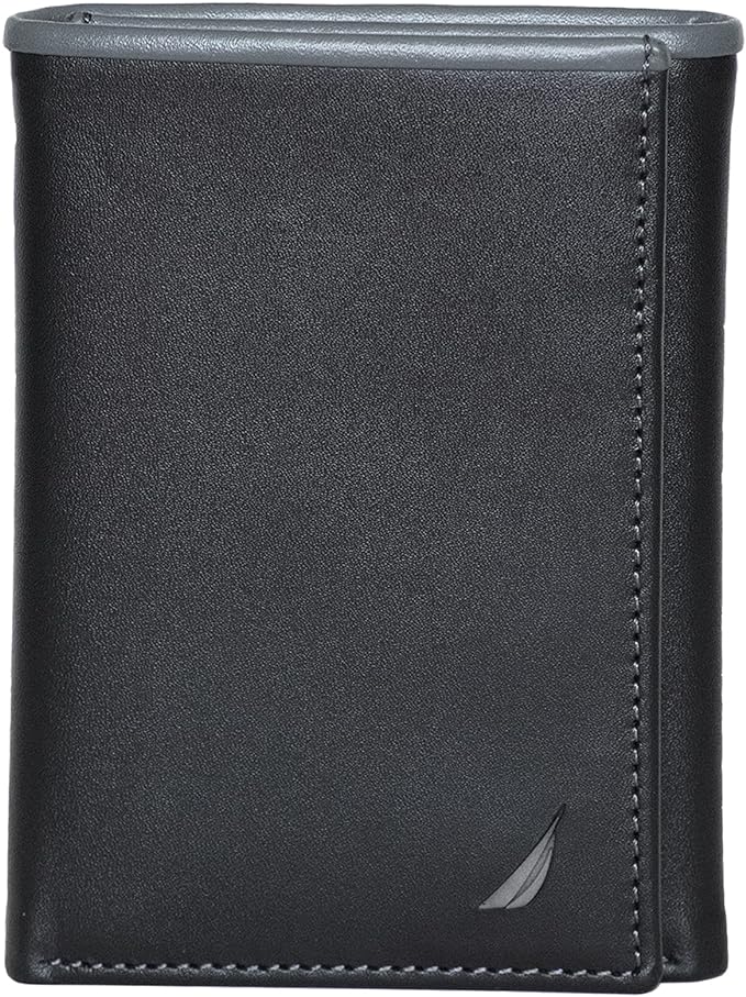 Мужской классический кожаный RFID-кошелек Trifold из натуральной кожи Nautica 8490₽