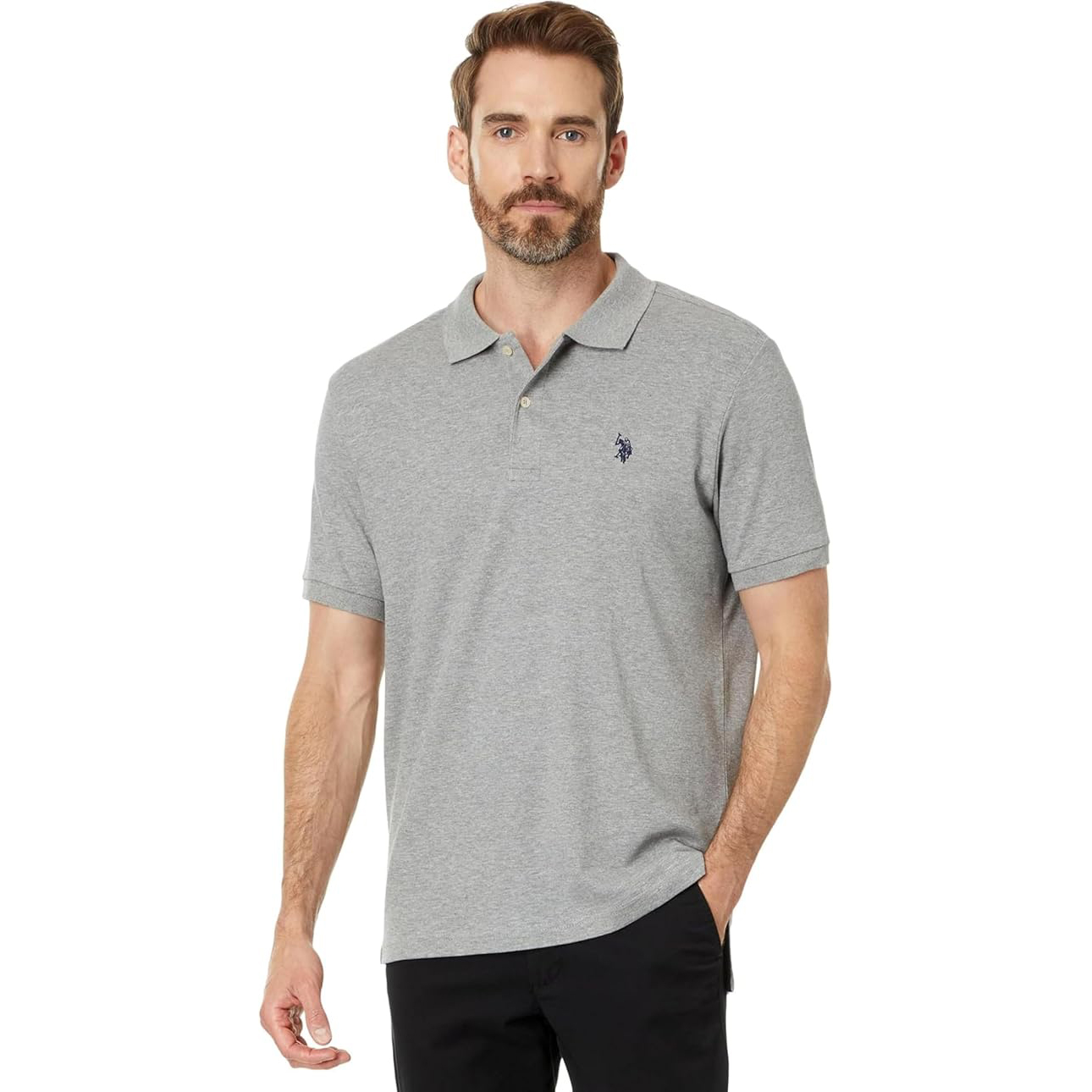 U.S. Polo Assn. Men's Slim Fit Interlock Polo Shirt - Picture 14 of 22