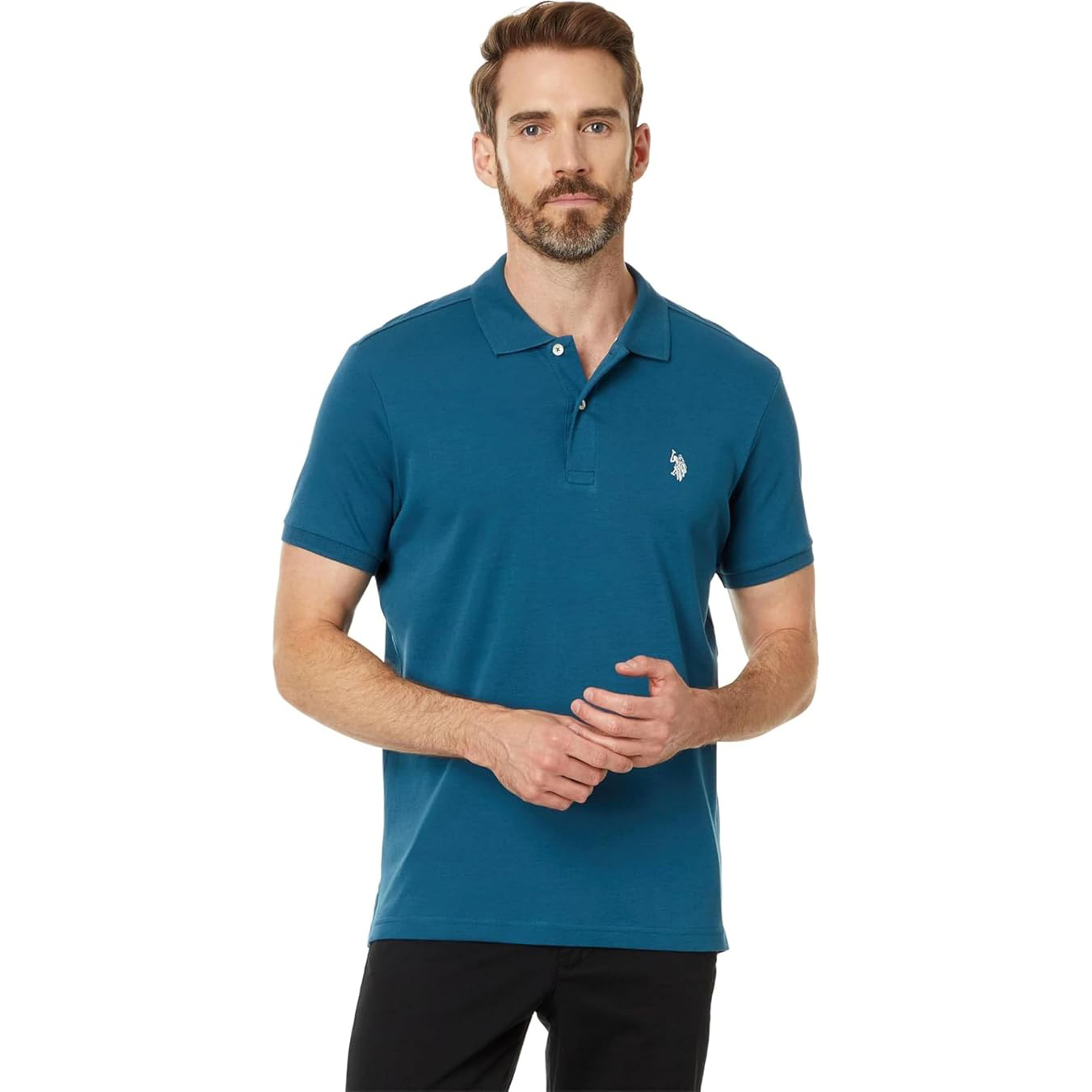 U.S. Polo Assn. Men's Slim Fit Interlock Polo Shirt - Picture 17 of 22