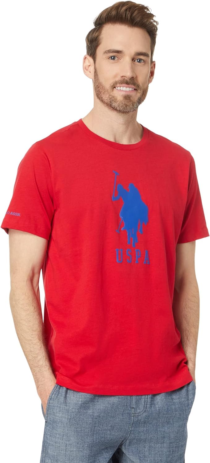 US Polo Assn Mens Graphic Logo Short Sleeve Crew Neck T-Shirt 3890₽